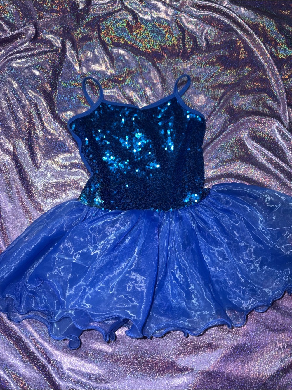 Zaclotre Ballet Leotard Sequin Royal Blue